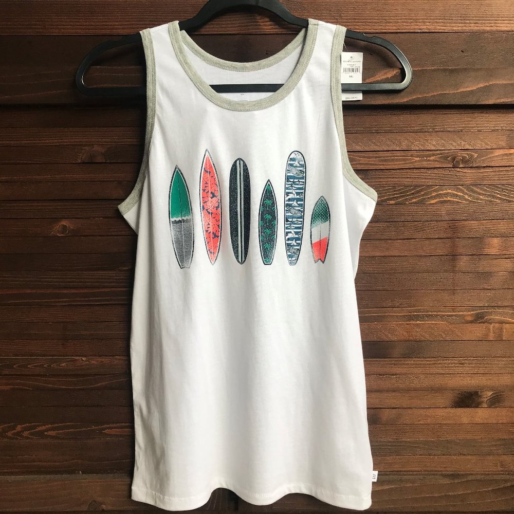 GAP Kids Boy White Surf board Print Sleeveless
